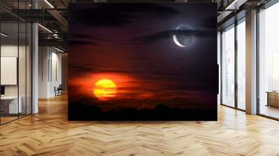 Sun and Moon Wall mural