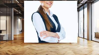 Classical business portrait of business woman in business suit. Wall mural