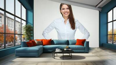 confident smiling businesswoman isolated portrait. Wall mural