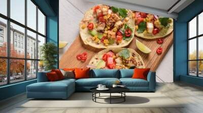 Cooking taco with tofu Wall mural