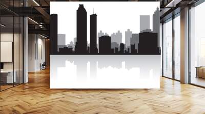 Atlanta city skyline silhouette Wall mural