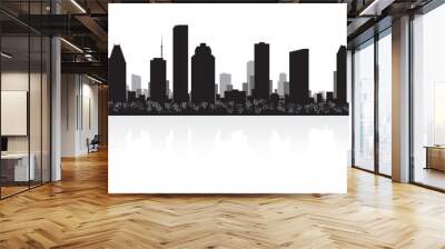 Houston city skyline silhouette Wall mural