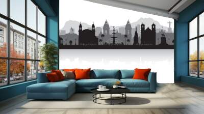 Lima Peru city skyline silhouette Wall mural