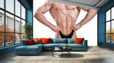 an image of a handsome young muscular sports man Wall mural