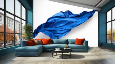 abstract blue fabric in motion Wall mural