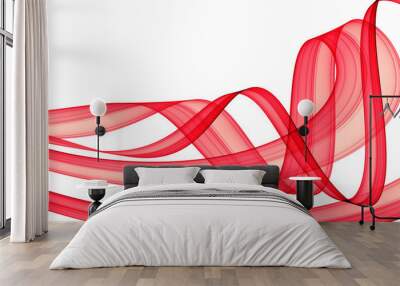 red festive abstraction over white - hq render Wall mural