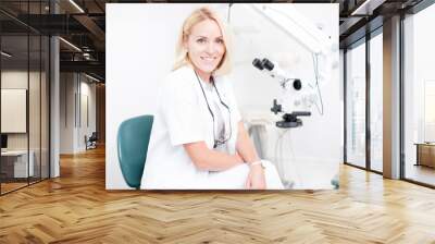 young professional female dentist Wall mural