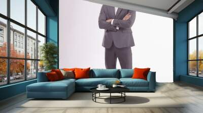 full height.a serious businessman in a business suit.isolated on white Wall mural