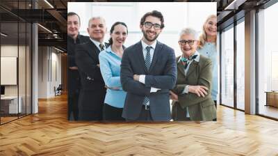 large group of professional employees of the company standing t Wall mural