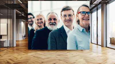 various business people standing in a row Wall mural