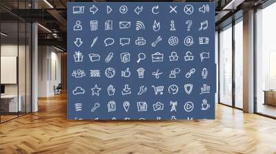 Doodle sketch web icons hand drawn (vector) Wall mural