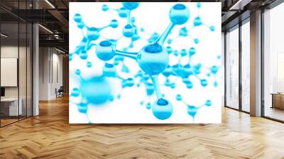 Abstract molecules design. Atoms. Abstract background for chemistry science banner or flyer. Science or medical background. 3d rendering illustration Wall mural