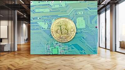 Bitcoin cryptocurrency digital gold HYIP technology future payment tool Wall mural