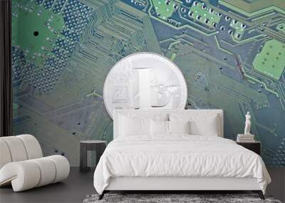 Lightcoin digital silver Wall mural