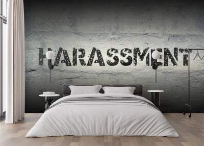 harassment WORD GR Wall mural