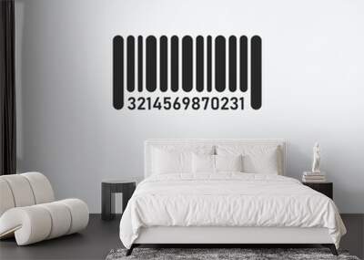 Barcode vector icon, simple sign for web site and mobile app. Wall mural