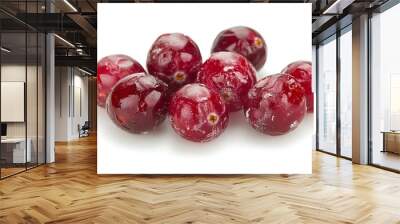 Candied cranberries isolated against a white background. Wall mural