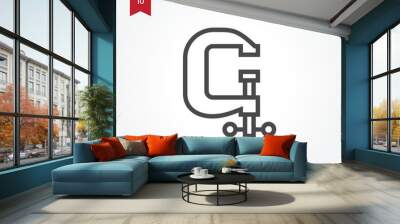 Clamp vector icon in modern style for web site and mobile app Wall mural