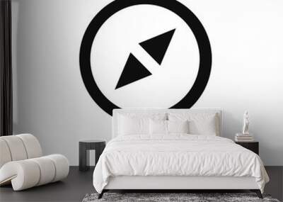 Compass vector icon, simple sign for web site and mobile app. Wall mural