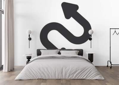 Double Arrow icon Wall mural