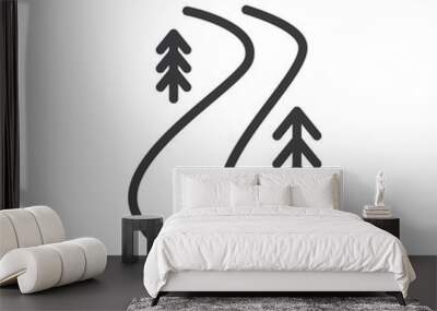 River trail vector icon Wall mural