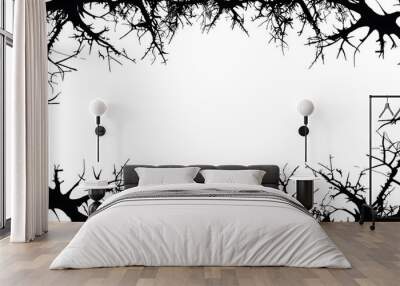 Black and White Thorny Frame Wall mural