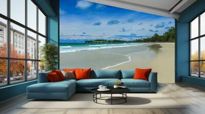 Borneo beach landscape at Kudat Sabah, Malaysia. Wall mural