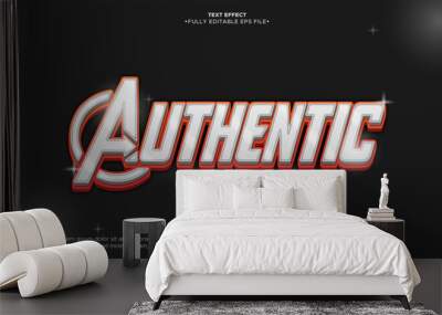 hero 3d text effect design fully editable Wall mural