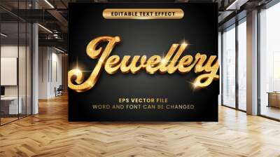 Glamour jewellery 3d vector text effect Wall mural