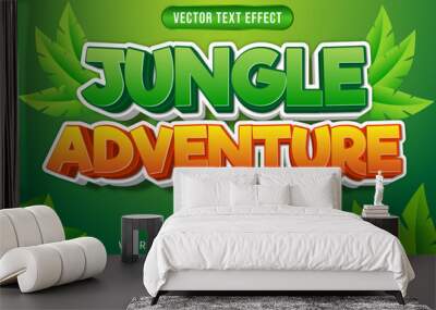 Jungle adventure style 3d editable text effect Wall mural