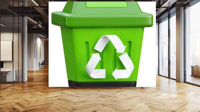 3D render of recycling icon illustration Wall mural