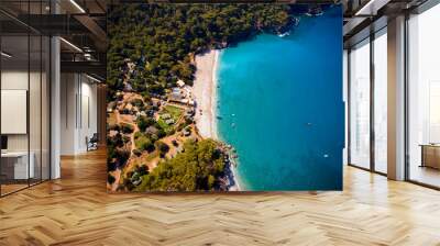 Drone view of Kabak Valley in Fethiye, Turkey. A hidden gem along the Turkish Riviera, Mediterranean Sea. Wall mural