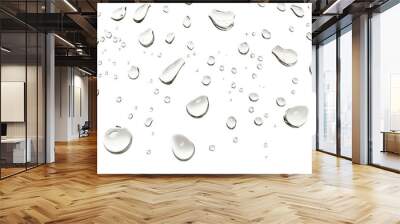 Drops of Water. transparent background
 Wall mural