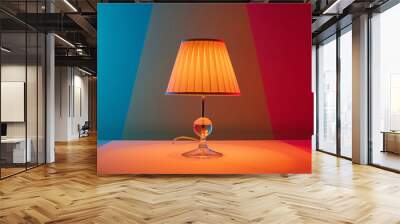 a lamp with a colorful background Wall mural