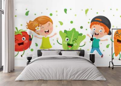 Fresh Vegetables For Healthy Eating Wall mural