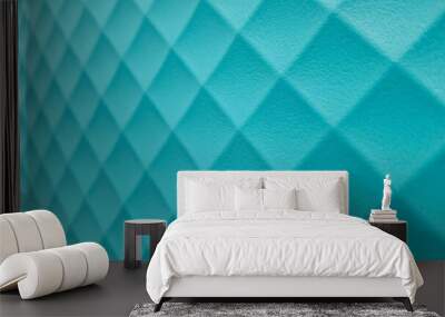 aqua color of plastic surface close up shoot with
rectangle pattern Wall mural