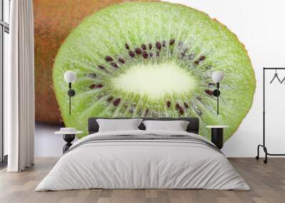 kiwi isolated on white background Wall mural