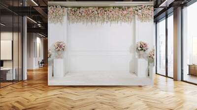 wedding backdrop with flower Wall mural