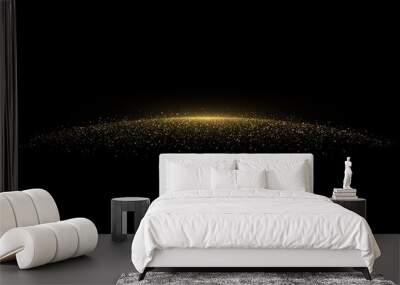 Sparkling golden glitter dust abstract luxury background Wall mural