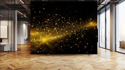 Sparkling magic light effect	isolated on black background Wall mural