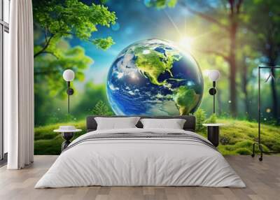 Earth environment conservation with leading lines Wall mural