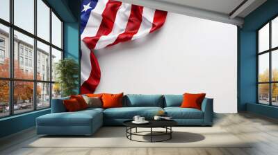 american independence day banner with empty copy space for text Wall mural