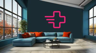 health care medical Logo Icon Premium Minimal emblem design template Wall mural