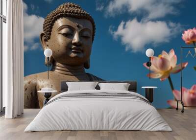 buddha statue in the garden Wall mural