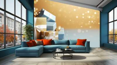 Christmas background with c Wall mural