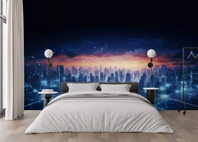 wireless network high Wall mural