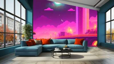 pink city  Wall mural