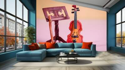 A miniature violin for a dollhouse Wall mural