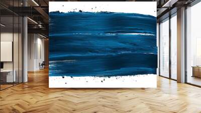 oil paint brush stroke on white and transparent background Wall mural