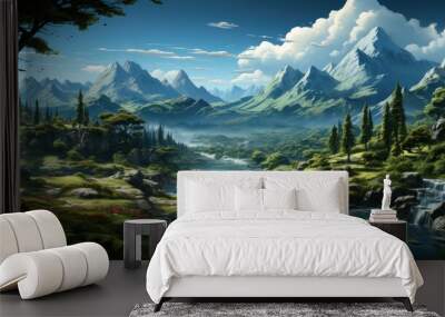 Serene landscapes in natural beauty Wall mural